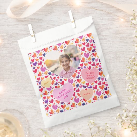 Kleurrijke Hearts Classroom Valentijnsdag Foto Bedankzakje (Geknipt)