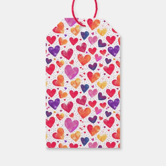 Kleurrijke Hearts Classroom Valentijnsdag Foto Cadeaulabel (Achterkant)