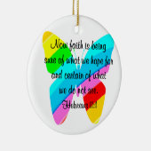 KLEURRIJKE HEBREEËN 11:1 VLINDERONTWERP KERAMISCH ORNAMENT (Rechts)