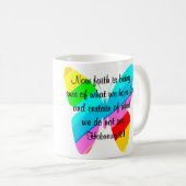 KLEURRIJKE HEBREEËN 11:1 VLINDERONTWERP KOFFIEMOK (Voorkant rechts)