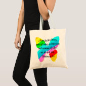 KLEURRIJKE HEBREEËN 11:1 VLINDERONTWERP TOTE BAG (Voorkant (product))