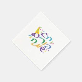 Kleurrijke Hebreeuwse Happy Purim Servet