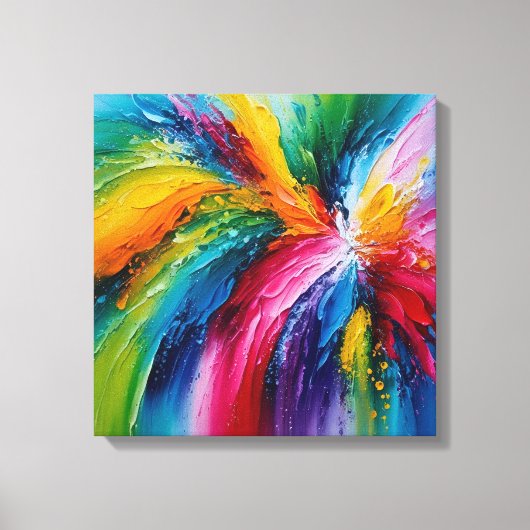 Kleurrijke hedendaagse Abstracte kunst Canvas Afdruk (Voorkant)