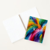 Kleurrijke hedendaagse Abstracte kunst Monogram Notitieboek (Binnen)