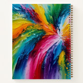 Kleurrijke hedendaagse Abstracte kunst Monogram Notitieboek (Achterkant)