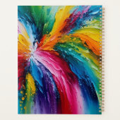 Kleurrijke hedendaagse Abstracte kunst Monogram Planner (Achterkant)