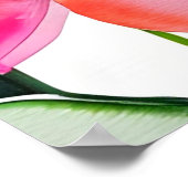 Kleurrijke hedendaagse bloem zonder lijst poster (Hoek)