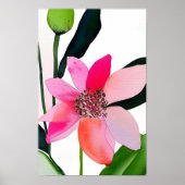 Kleurrijke hedendaagse bloem zonder lijst poster (Voorkant)