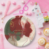 Kleurrijke hedendaagse geschilderde Abstracte vaka Papieren Bordje (Feest)