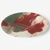 Kleurrijke hedendaagse geschilderde Abstracte vaka Papieren Bordje (Gekanteld)