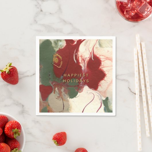 Kleurrijke hedendaagse geschilderde Abstracte vaka Servet (Insitu)