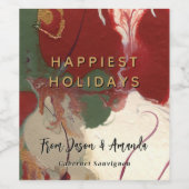 Kleurrijke hedendaagse geschilderde Abstracte vaka Wijn Etiket (Enkel label)