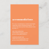 Kleurrijke hedendaagse huwelijksaccommodaties informatiekaartje (Voorkant)