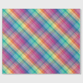 Kleurrijke hedendaagse regenboogpleinen cadeaupapier (Vlak)