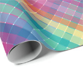 Kleurrijke hedendaagse regenboogpleinen cadeaupapier (Rol Hoek)