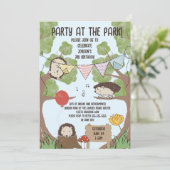 Kleurrijke Hedgehog tekening park partij kinderen  Kaart (Staand voorkant)