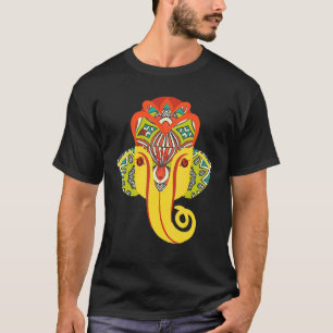 Kleurrijke Heer Ganesha Olifant Mooie Indiase Stij T-shirt
