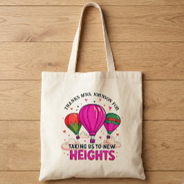 Kleurrijke Heet Lucht Ballon - Lerarendag Tote Bag