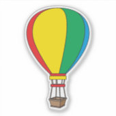 Kleurrijke Heet Lucht Ballon Sticker (Voorkant)