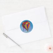 Kleurrijke Heet Luchtballon Klassieke Ronde Sticke Sticker (Envelop)