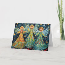 Kleurrijke Heilige Engelen Kerstmis