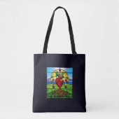 Kleurrijke Heilige Hart Boom van het Leven Tote Bag (Voorkant)