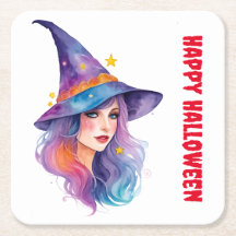 Kleurrijke heks tekening Halloween