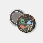 Kleurrijke heksen brouwen magneet (Voorkant / Achterkant)