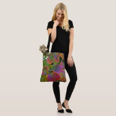 Kleurrijke Heksenhazelaar Bladeren Botanisch Tote Bag (Op model)