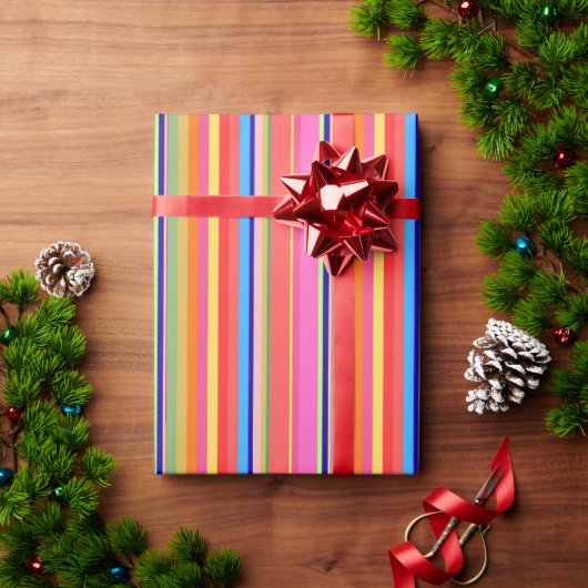 Kleurrijke Helder Moderne Kerstmis  Cadeaupapier (Feestdagen Geschenken)