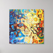 Kleurrijke, heldere Abstracte draaiboeken ingescha Canvas Afdruk (Voorkant)