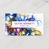Kleurrijke heldere abstracte marmer kunst visitekaartje (Voorkant)