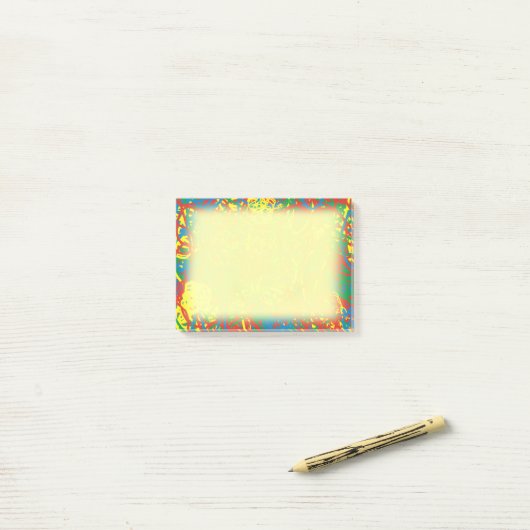 Kleurrijke, heldere, Abstracte, rode, blauwe, groe Post-it® Notes (Op bureau)