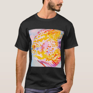 Kleurrijke heldere aquarel vissen t-shirt