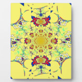 Kleurrijke Heldere Bloemen Damast Design Art Print Fotoplaat (Voorkant)