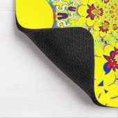 Kleurrijke Heldere Bloemen Damast Design Art Print Muismat (Hoek)