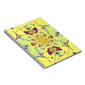 Kleurrijke Heldere Bloemen Damast Design Art Print Notitieboek (Rechterzijde)