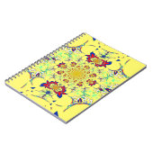 Kleurrijke Heldere Bloemen Damast Design Art Print Notitieboek (Linkerzijde)