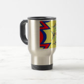 Kleurrijke Heldere Bloemen Damast Design Art Print Reisbeker (Voorkant links)