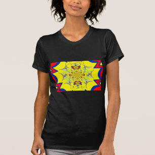 Kleurrijke Heldere Bloemen Damast Design Art Print T-shirt