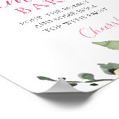 Kleurrijke heldere bloemen mimosa bar teken poster (Hoek)