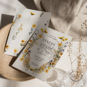 Kleurrijke heldere bloemenkrans bloemige bruiloft kaart