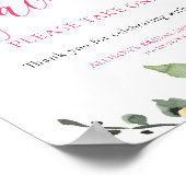 Kleurrijke heldere bloemige vrijgezellenfeest begu poster (Hoek)