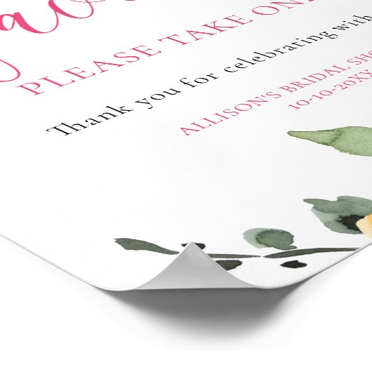 Kleurrijke heldere bloemige vrijgezellenfeest begu poster (Hoek)