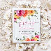 Kleurrijke heldere bloemige vrijgezellenfeest begu poster