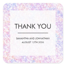 Kleurrijke heldere bruiloft dank u