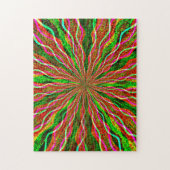 Kleurrijke, heldere burst uitdagende Retro Puzzle Legpuzzel (Verticaal)