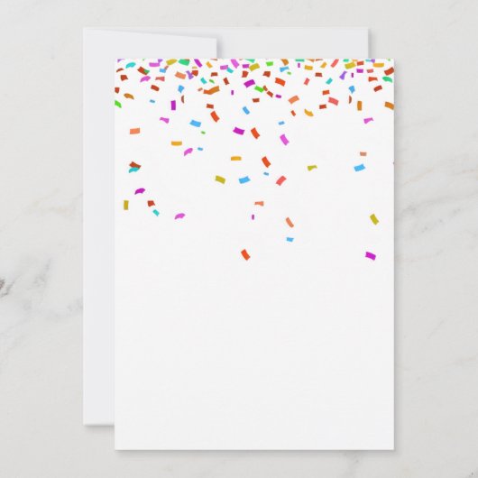 Kleurrijke Heldere Confetti Ballonnen 4e Verjaarda Kaart (Achterkant)