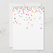 Kleurrijke Heldere Confetti Ballonnen 5e Verjaarda Kaart (Achterkant)