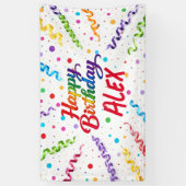 Kleurrijke heldere confetti Verjaardags poster Spandoek (Verticaal)